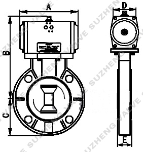 氣動塑(su)料蝶閥
